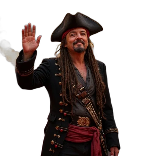 staff, jacket, hat, johnny transparent PNG cut-out