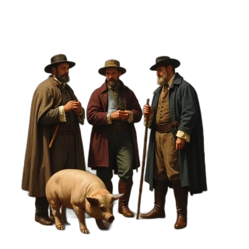 animal, hat, food, staff transparent PNG cut-out