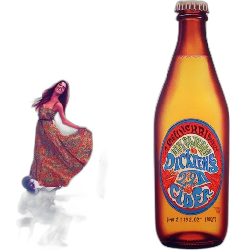 bottle, dress, concept art, photorealistic transparent PNG cut-out