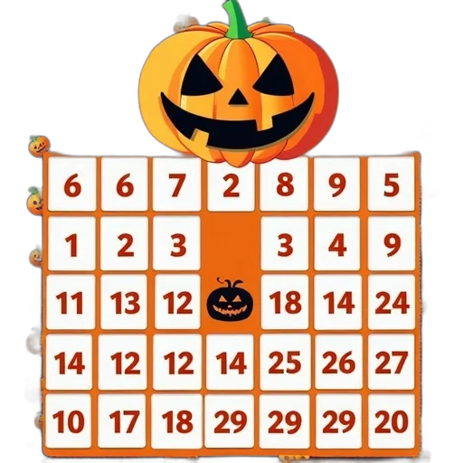 bingo, card, halloween, theme transparent PNG cut-out