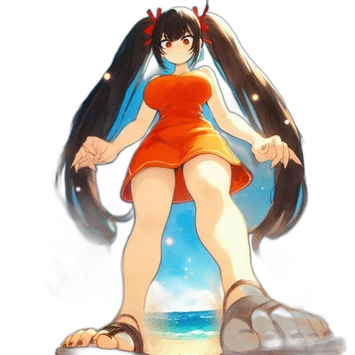 dress, creature, staff, dragon transparent PNG cut-out