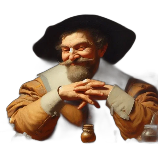 staff, face, hat, jacket transparent PNG cut-out