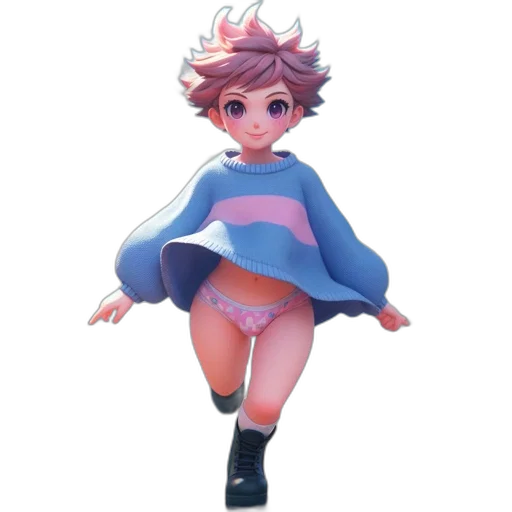 dress, creature, crown, staff transparent PNG cut-out