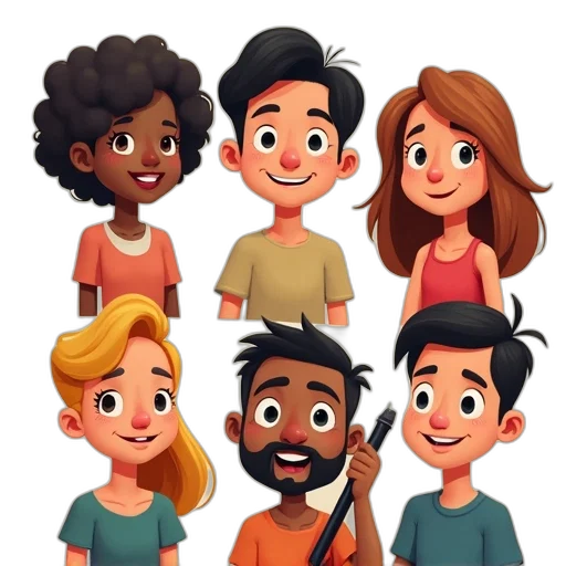 staff, cartoon, concept art, 3d render transparent PNG cut-out