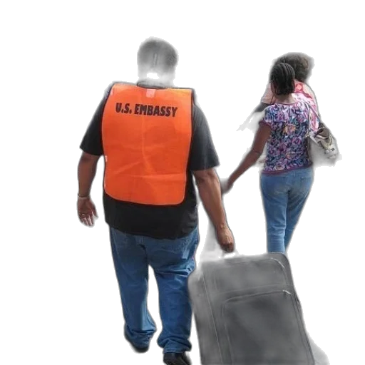 jacket, man, wearing, orange transparent PNG cut-out