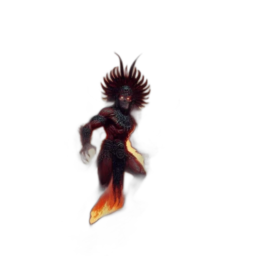 hair, creature, staff, dragon transparent PNG cut-out