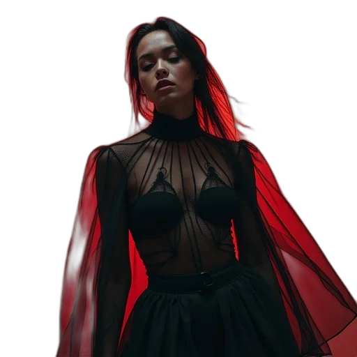 dress, jacket, concept art, cyberpunk transparent PNG cut-out