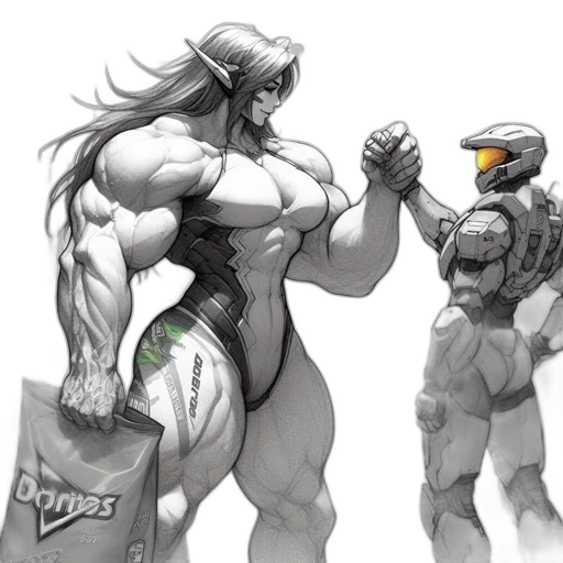 concept art, fantasy art, comic book art, 3d render transparent PNG cut-out