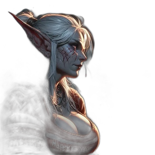 face, dragon, staff, fantasy art transparent PNG cut-out
