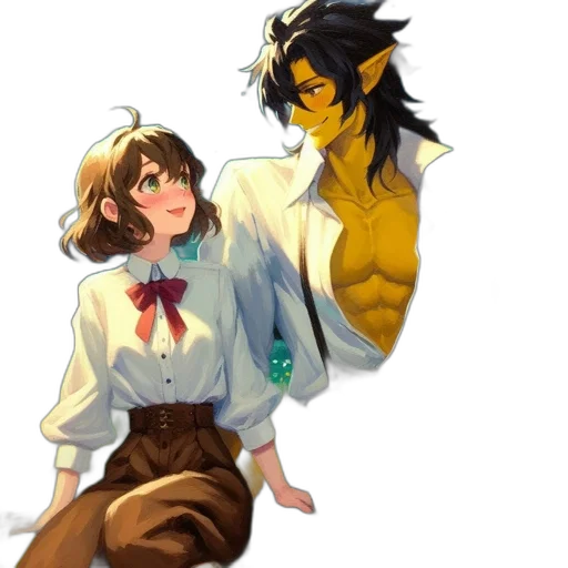 jacket, staff, concept art, anime transparent PNG cut-out