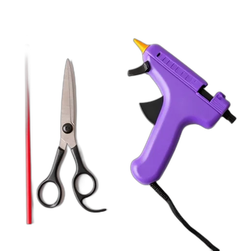 weapon, staff, hair, 3d render transparent PNG cut-out