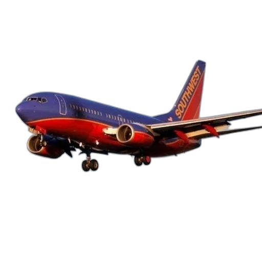 3d render, southwest, airlines, airplane transparent PNG cut-out