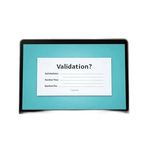 pastel, laptop, form, validation transparent PNG cut-out