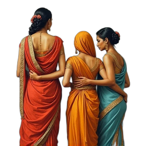 dress, jewelry, oil painting, photorealistic transparent PNG cut-out