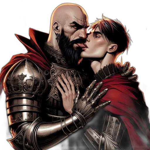 comic book art, fantasy art, concept art, red transparent PNG cut-out