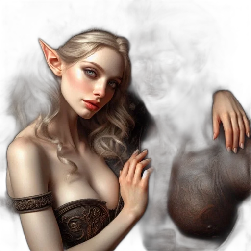 fantasy art, concept art, photorealistic, oil painting transparent PNG cut-out
