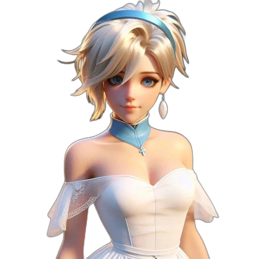 dress, staff, face, concept art transparent PNG cut-out
