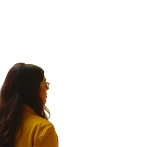dress, hair, face, staff transparent PNG cut-out