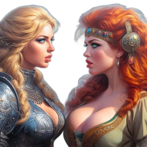 fantasy art, concept art, comic book art, photorealistic transparent PNG cut-out