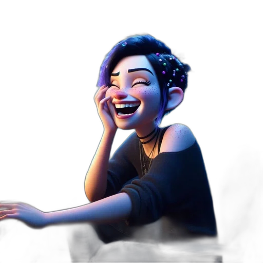 face, concept art, 3d render, cartoon transparent PNG cut-out