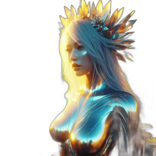 crown, dress, jewelry, robot transparent PNG cut-out