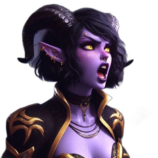 face, staff, jewelry, dragon transparent PNG cut-out
