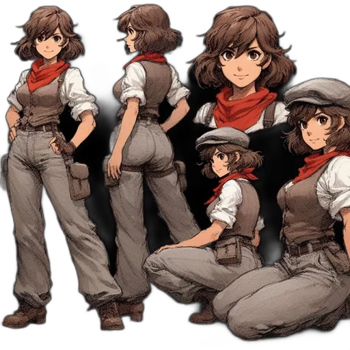 staff, concept art, anime, pixel art transparent PNG cut-out