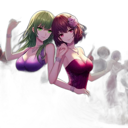dress, concept art, anime, fantasy art transparent PNG cut-out