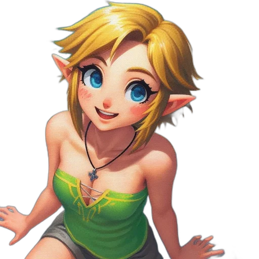 dress, face, staff, pixel art transparent PNG cut-out