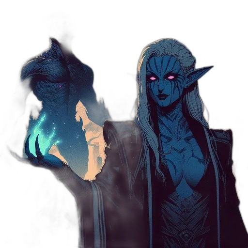 dragon, mask, staff, creature transparent PNG cut-out