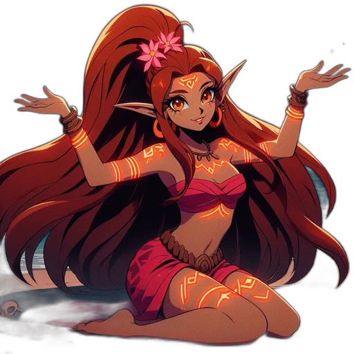 concept art, anime, fantasy art, pixel art transparent PNG cut-out