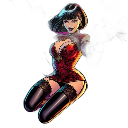 comic book art, concept art, cartoon, fantasy art transparent PNG cut-out