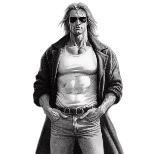 jacket, comic book art, concept art, cyberpunk transparent PNG cut-out