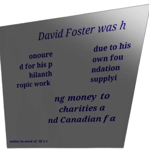david, foster, onoure, his transparent PNG cut-out