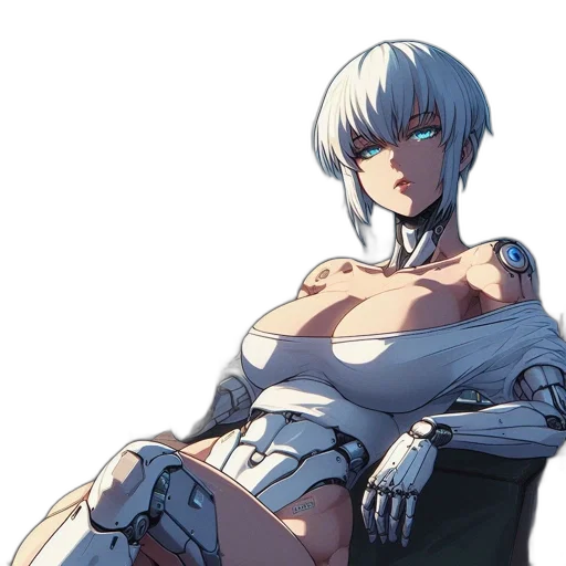robot, dress, jacket, weapon transparent PNG cut-out