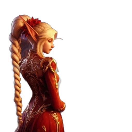 dragon, dress, staff, fantasy art transparent PNG cut-out