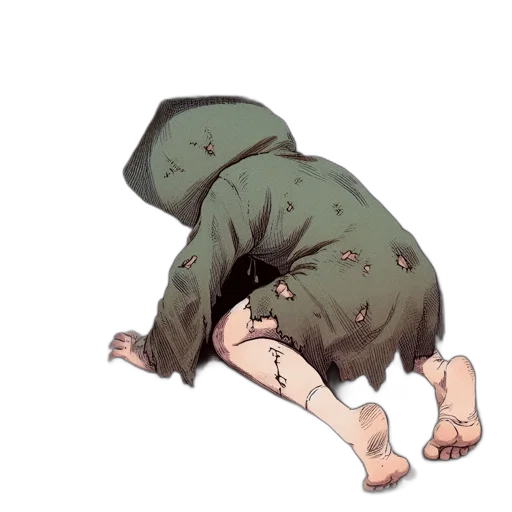 jacket, creature, mask, weapon transparent PNG cut-out