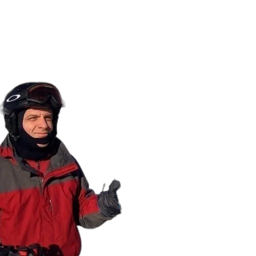 jacket, face, staff, snow transparent PNG cut-out