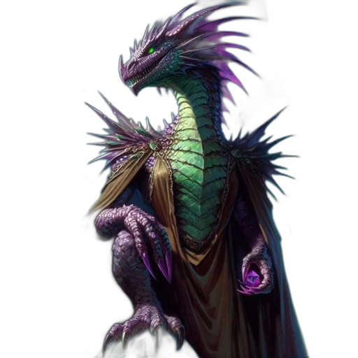 dragon, creature, staff, animal transparent PNG cut-out