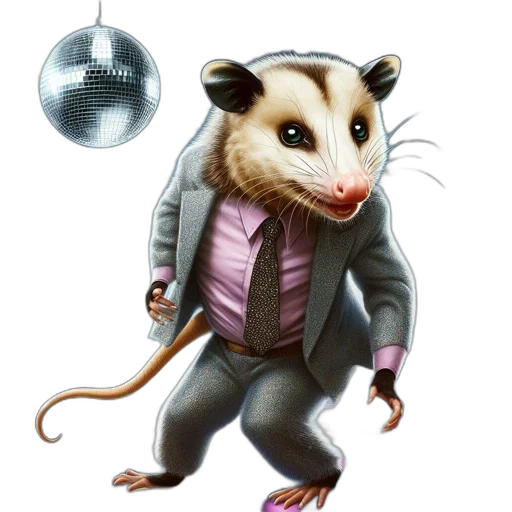 animal, jacket, concept art, possum transparent PNG cut-out