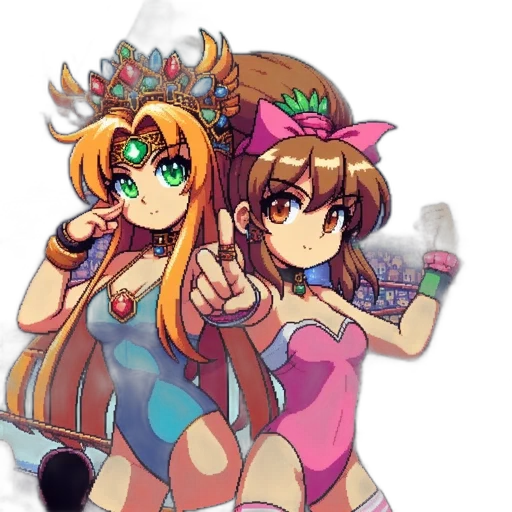 dress, crown, staff, weapon transparent PNG cut-out