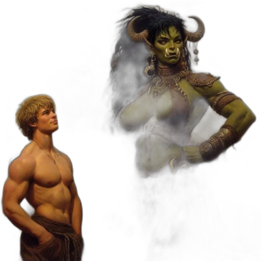 fantasy art, concept art, comic book art, pixel art transparent PNG cut-out