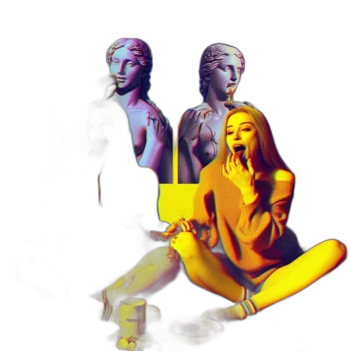jewelry, crown, concept art, vaporwave transparent PNG cut-out