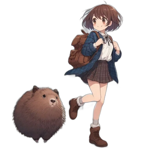 animal, creature, jacket, staff transparent PNG cut-out