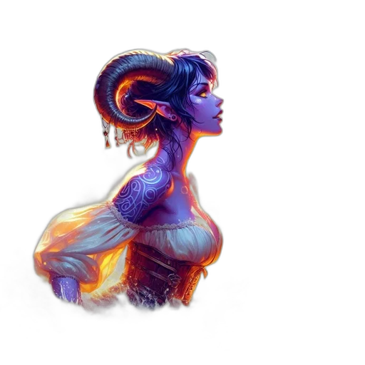 dress, hair, dragon, creature transparent PNG cut-out