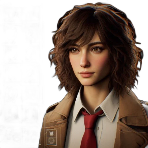 jacket, face, concept art, photorealistic transparent PNG cut-out
