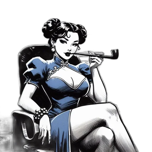 dress, comic book art, cartoon, concept art transparent PNG cut-out