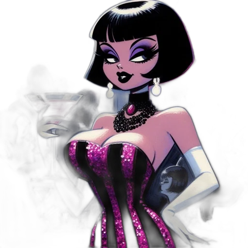 dress, concept art, fantasy art, cartoon transparent PNG cut-out