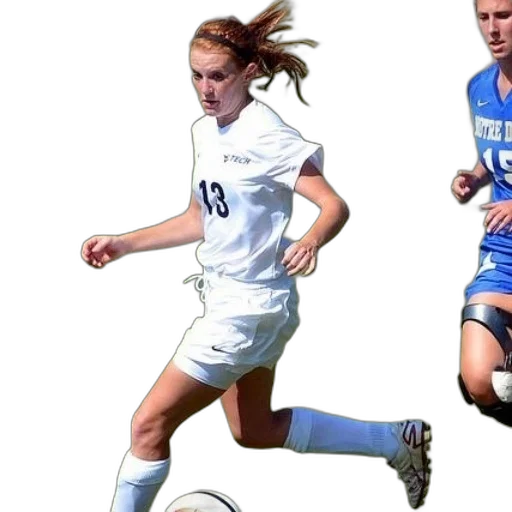 female, soccer, player, wearing transparent PNG cut-out