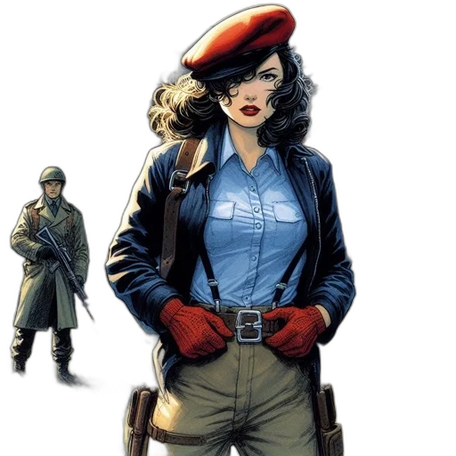 jacket, comic book art, concept art, cartoon transparent PNG cut-out